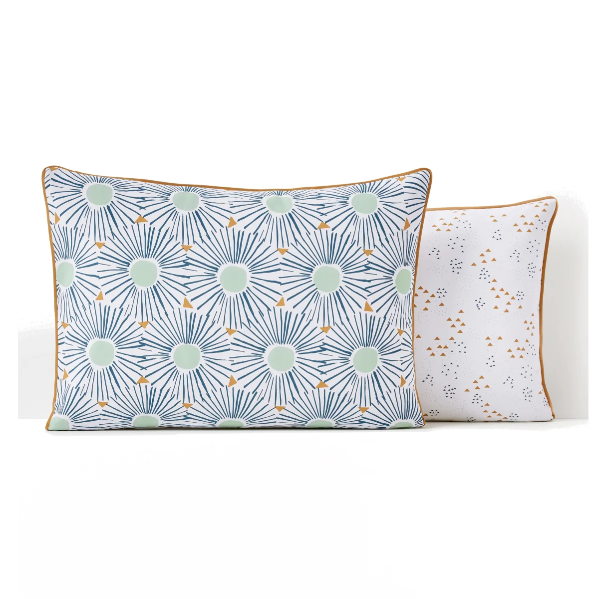Oja Geometric Floral Cotton Pillowcase – image 1