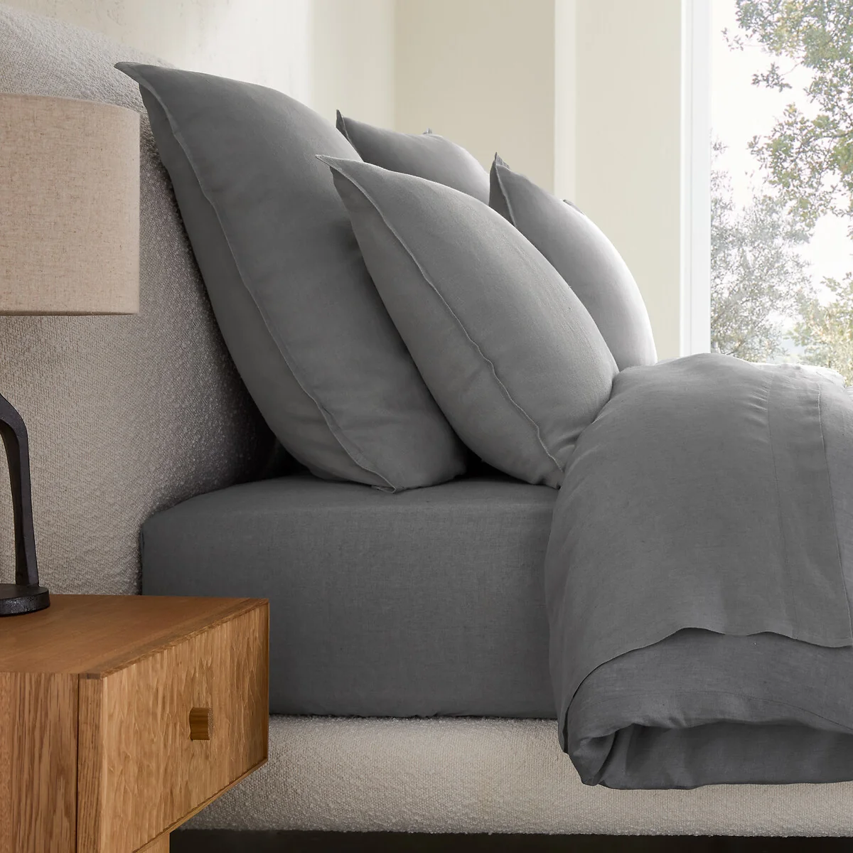 Elina 100% Washed Linen Pillowcase – image 2