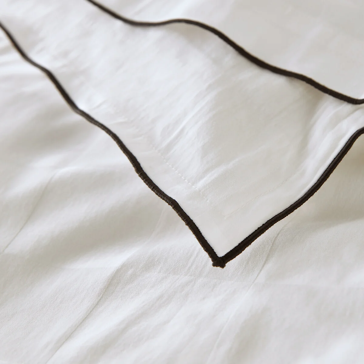 Victor Checkerboard 100% Washed Cotton Satin 300 Thread Count Pillowcase – image 5