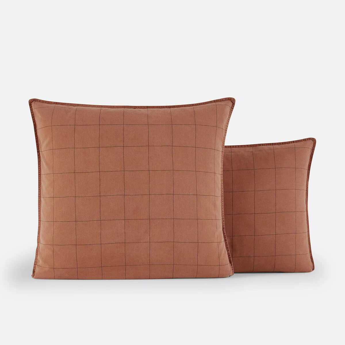 Monille Checked 100% Washed Cotton Pillowcase – image 2