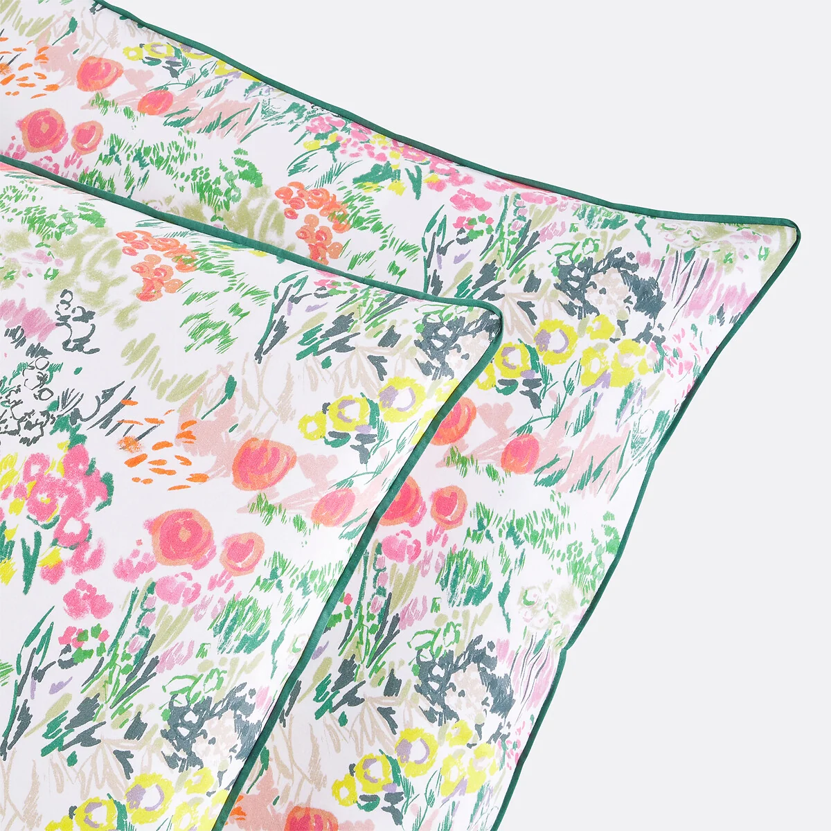 Coloured Field Floral 100% Cotton Percale 200 Thread Count Pillowcase – image 5