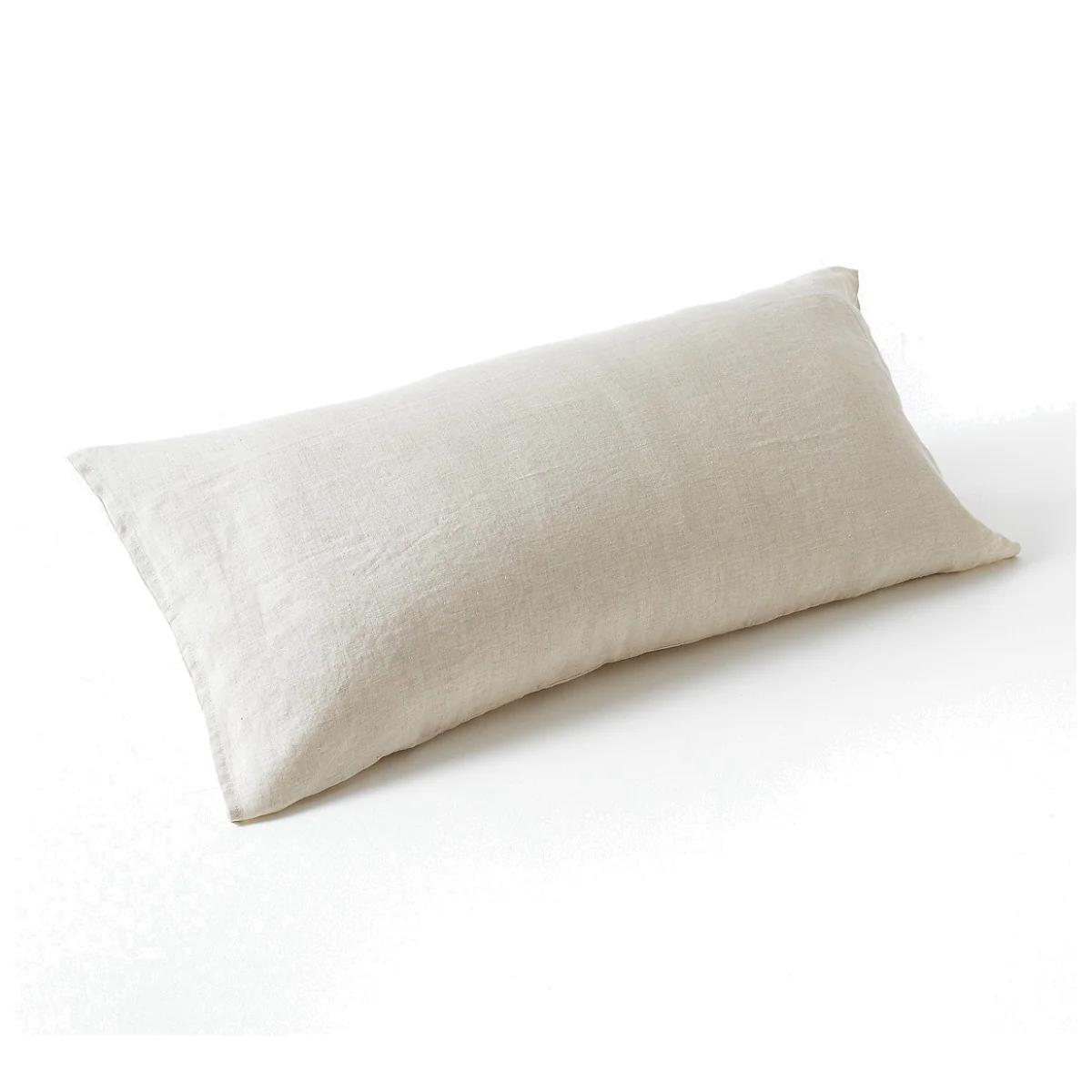 Elina 100% Washed Linen Bolster Pillowcase – image 1