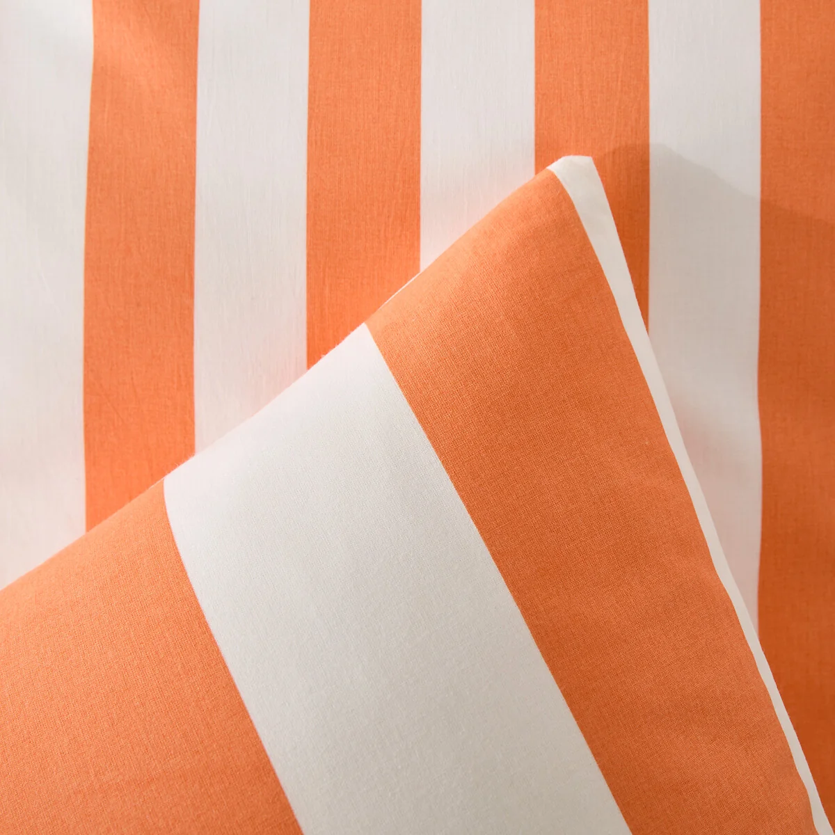 Hendaye Orange Striped Cotton Pillowcase – image 3