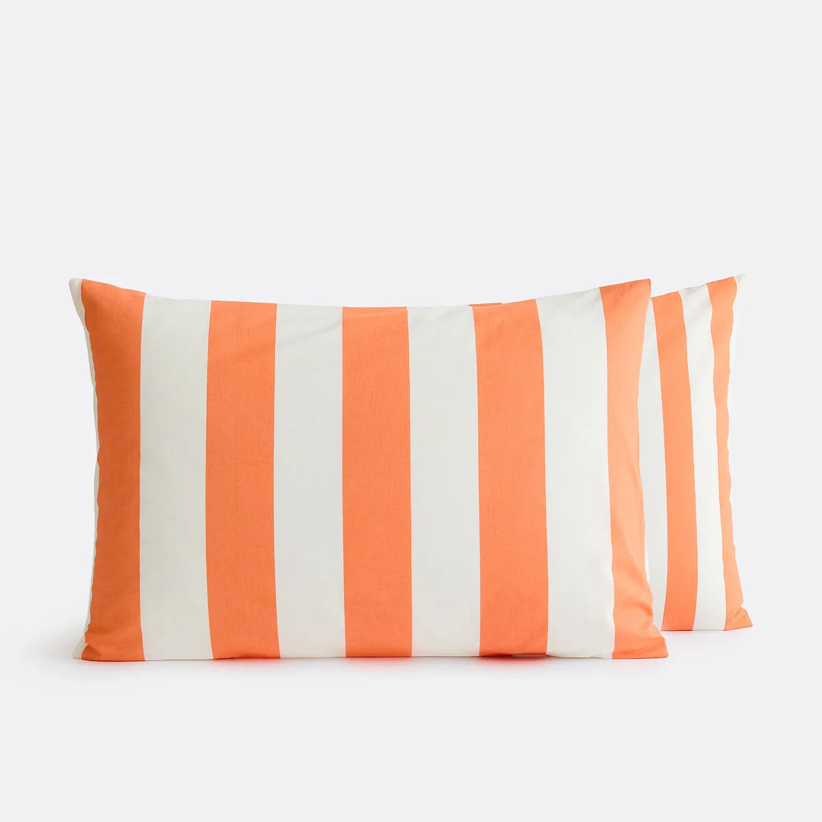 Hendaye Orange Striped Cotton Pillowcase – image 6