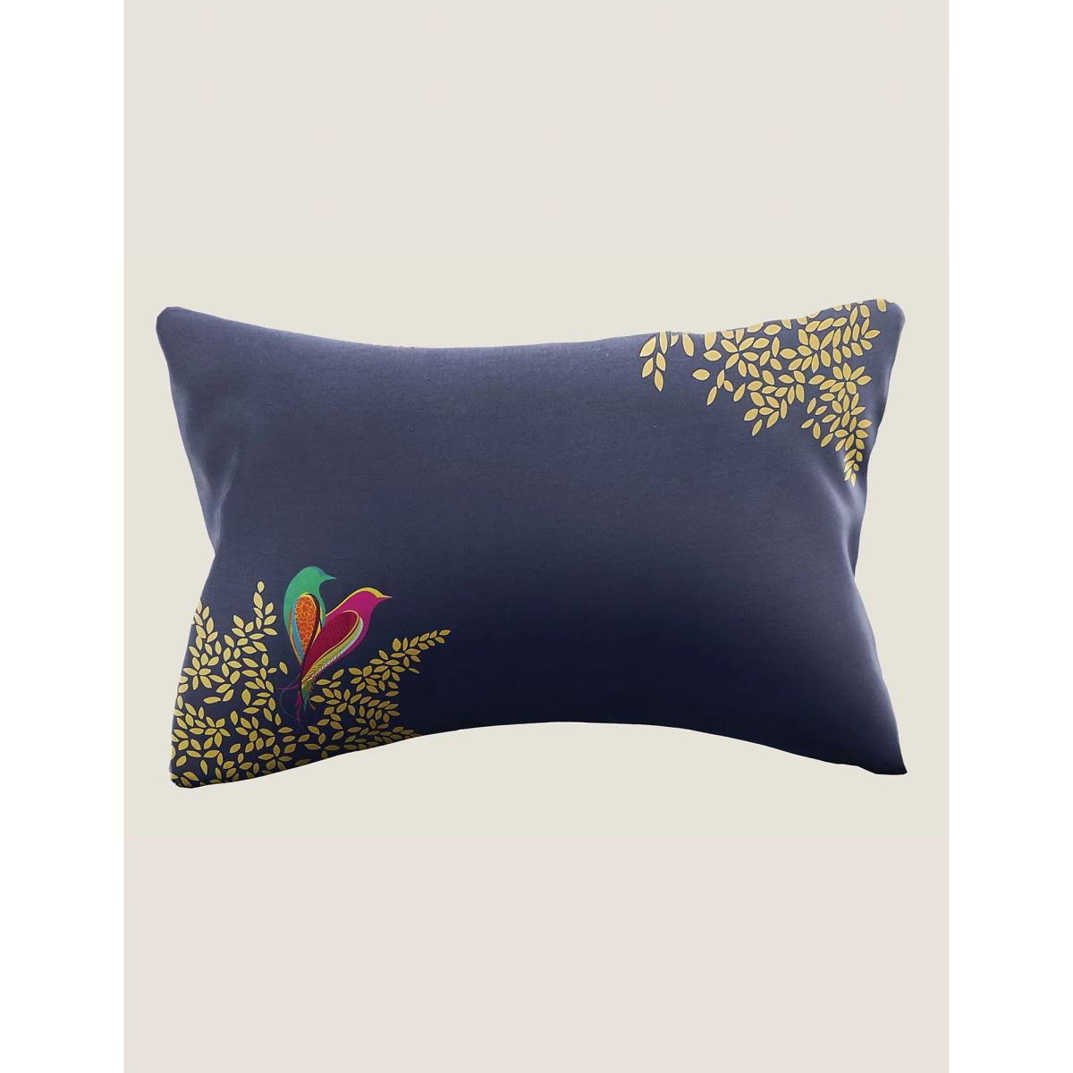 M&S Sara Miller 2 Pack Pure Cotton Smokey Birds Pillowcases - Navy Mix, Navy Mix – image 2