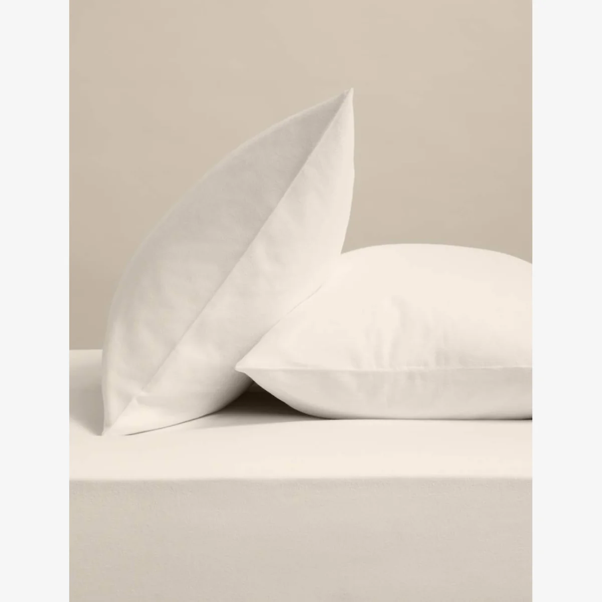 M&S 2 Pack Pure Cotton Brushed Pillowcases Linen – image 1