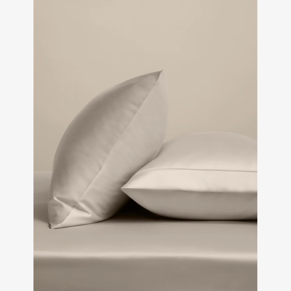 M&S Egyptian Cotton 230 Thread Count Silky Pillowcases Putty – image 1