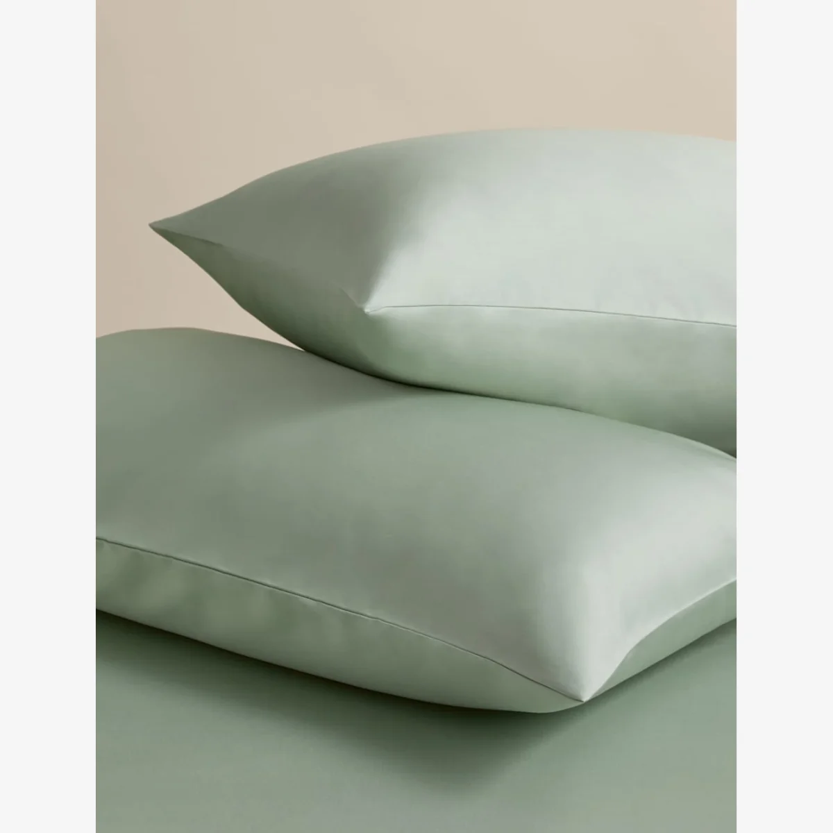 M&S 2 Pack Egyptian Cotton Sateen Pillowcases Sage – image 1