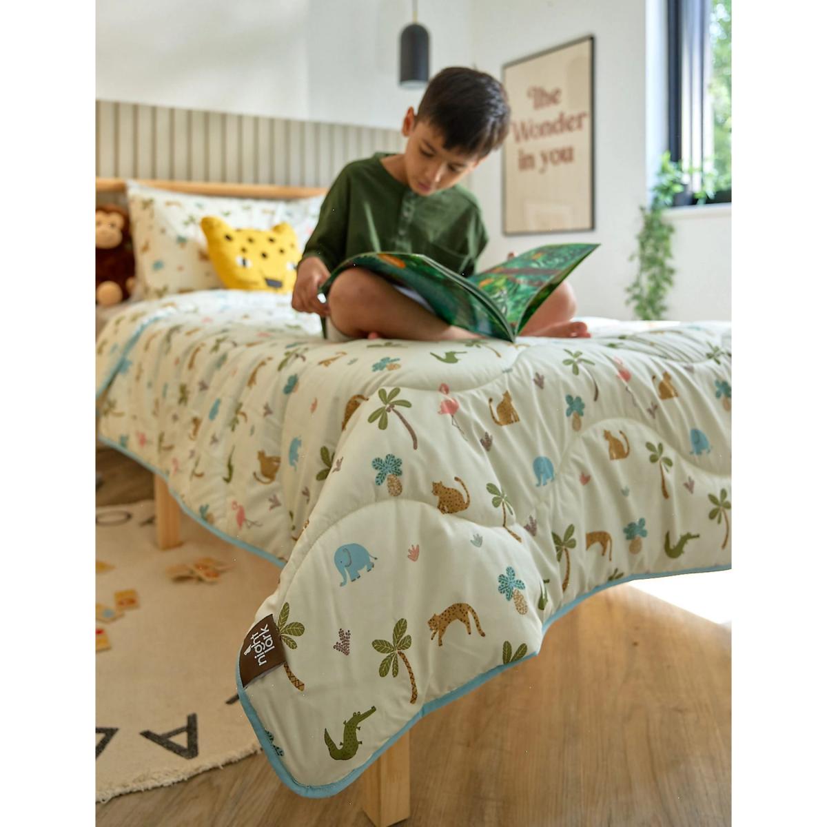 Night Lark Jungle 4 Tog Coverless Duvet & Pillowcase - SGL - Multi, Multi – image 2