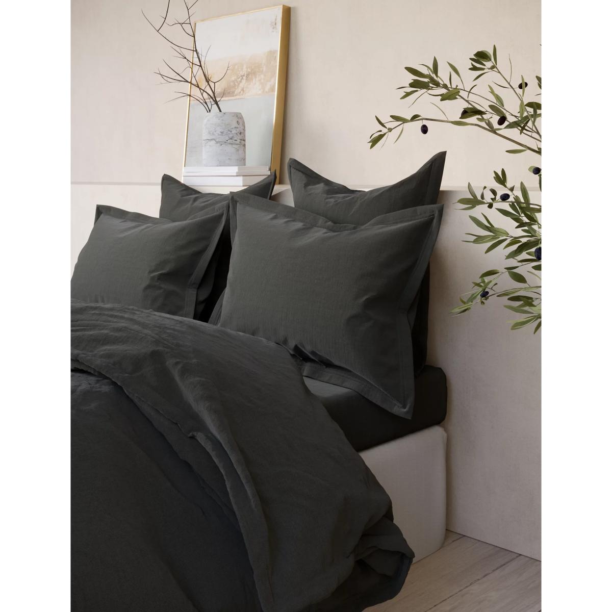 M&S X Fired Earth 2 Pack Washed Cotton Pillowcases - Garden Folly, Garden Folly,Apres Ski,Hoppers Hat,Charcoal,Storm,Under The Waves,Weald Green,Pompeiian Red,Dover Cliffs,Malm – image 4