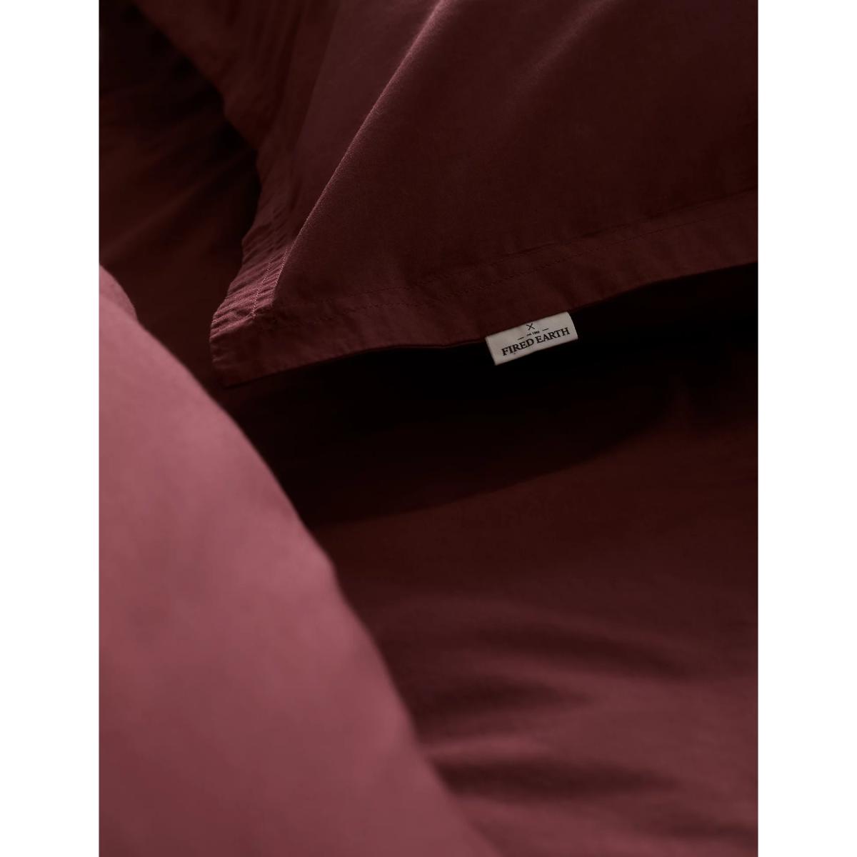 M&S X Fired Earth  2 Pack Washed Cotton Pillowcases - Dragons Blood, Dragons Blood,Charcoal,Gesso,Storm,Under The Waves,Weald Green,Pompeiian Red,Dover Cliffs,Malm – image 3