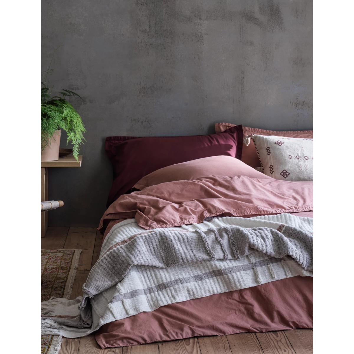 M&S X Fired Earth  2 Pack Washed Cotton Pillowcases - Dragons Blood, Dragons Blood,Charcoal,Gesso,Storm,Under The Waves,Weald Green,Pompeiian Red,Dover Cliffs,Malm – image 5