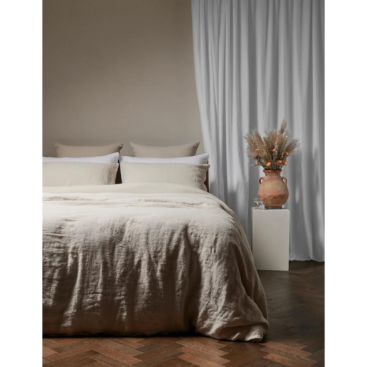 Bedfolk 2 Pack Pure Linen Pillowcases - Clay, Clay – image 2