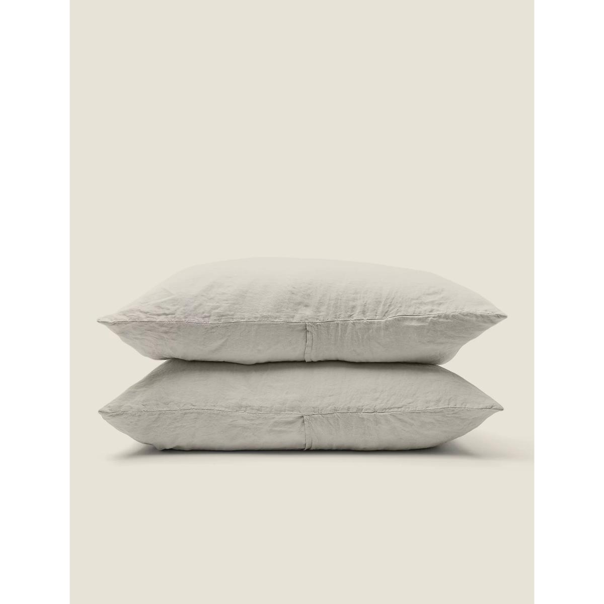 Bedfolk 2 Pack Pure Linen Pillowcases - Clay, Clay – image 3