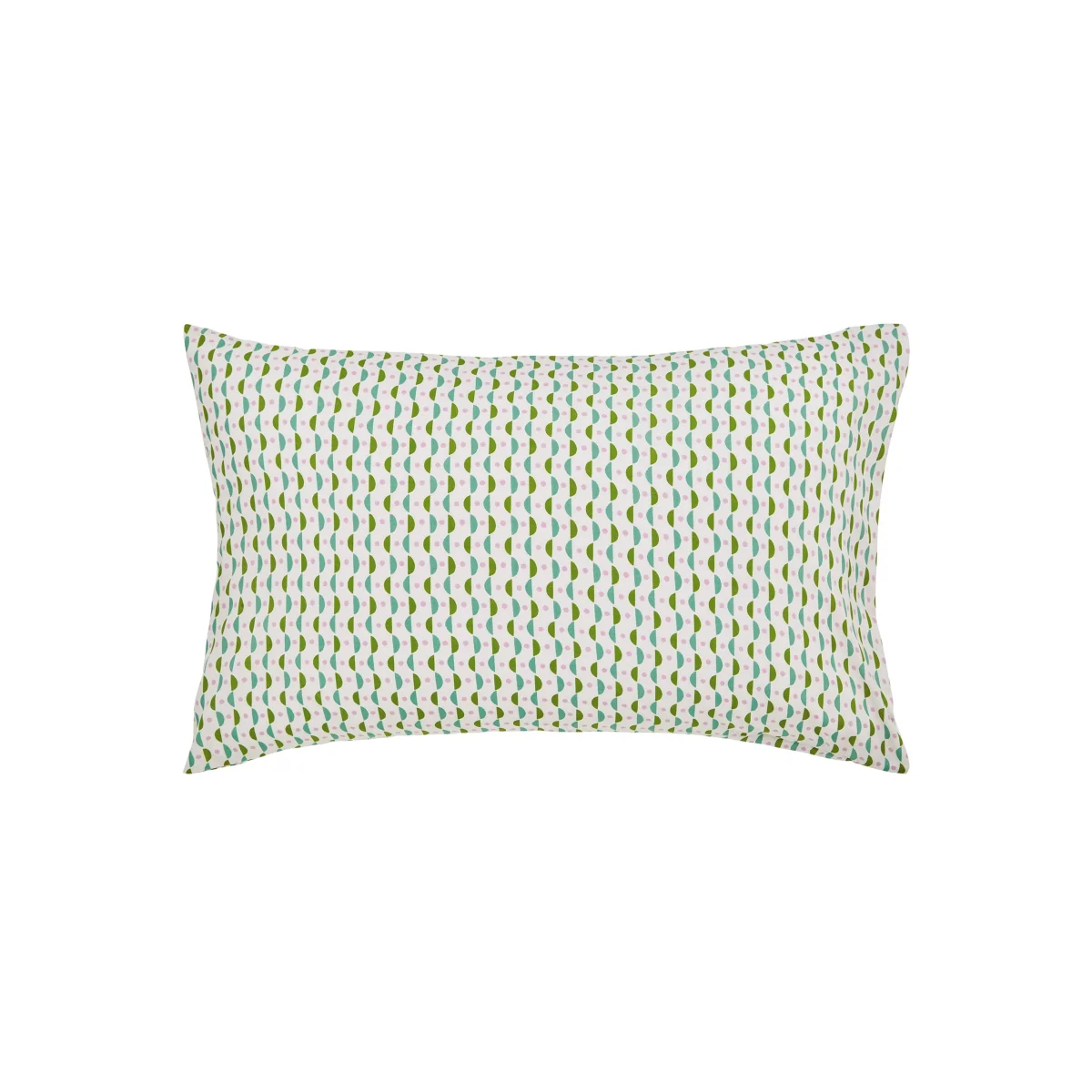 LAND & SHORE 2 Pack Pure Cotton Cece Patterned Pillowcases Green Mix – image 2