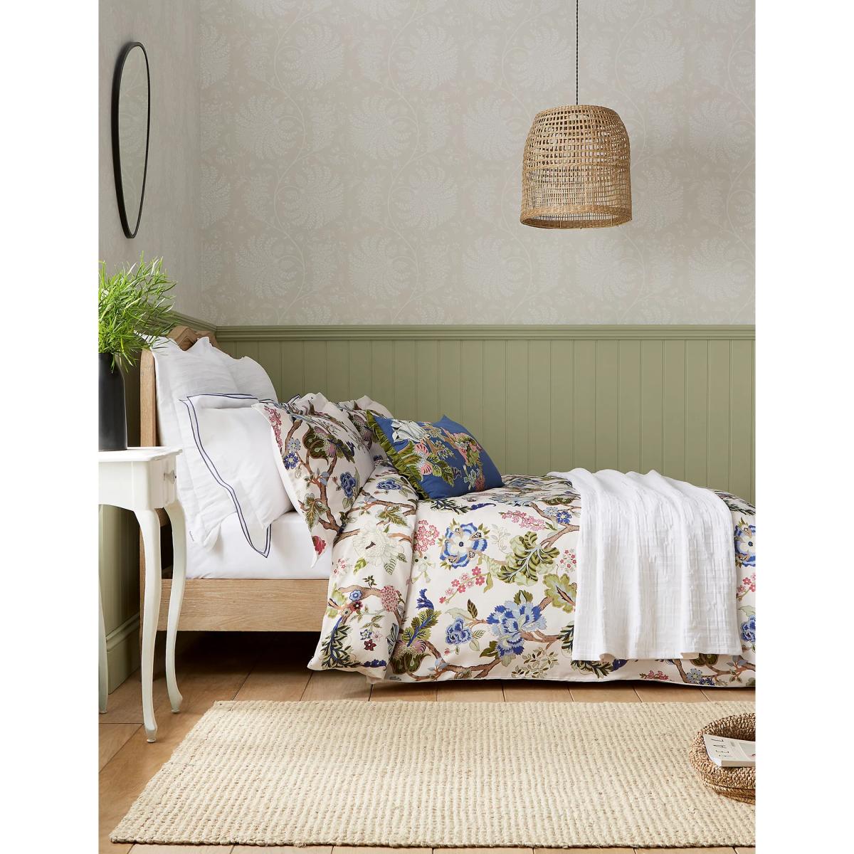 Sanderson Pure Cotton Sateen Fussang Tree Oxford Pillowcase - Dark Blue, Dark Blue – image 2