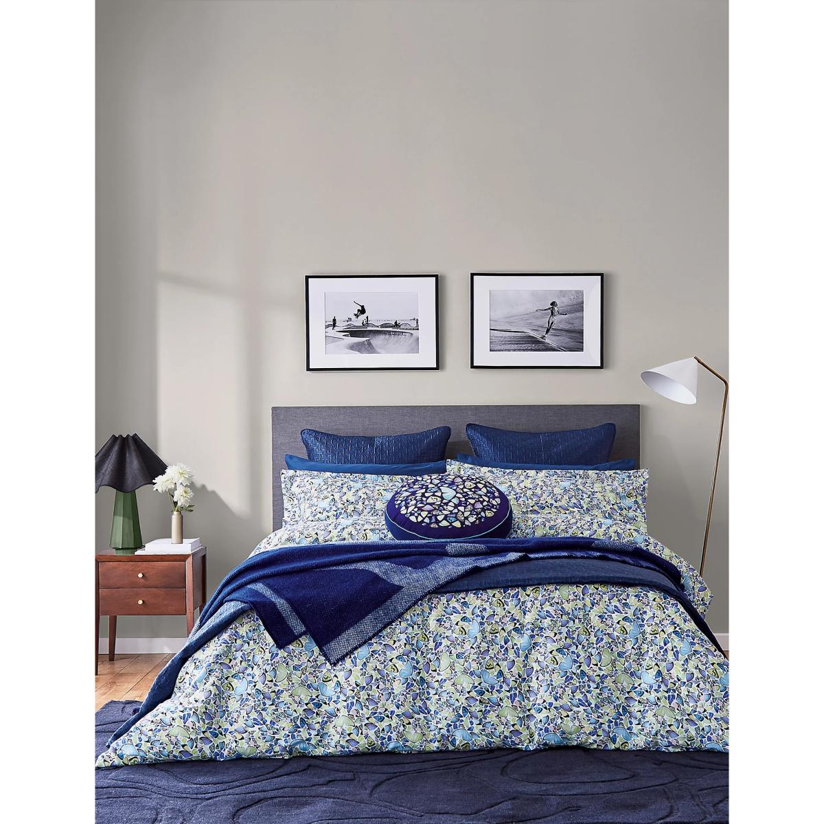 Ted Baker Sateen Kaleidoscope Butterfly Oxford Pillowcase - Navy, Navy – image 2