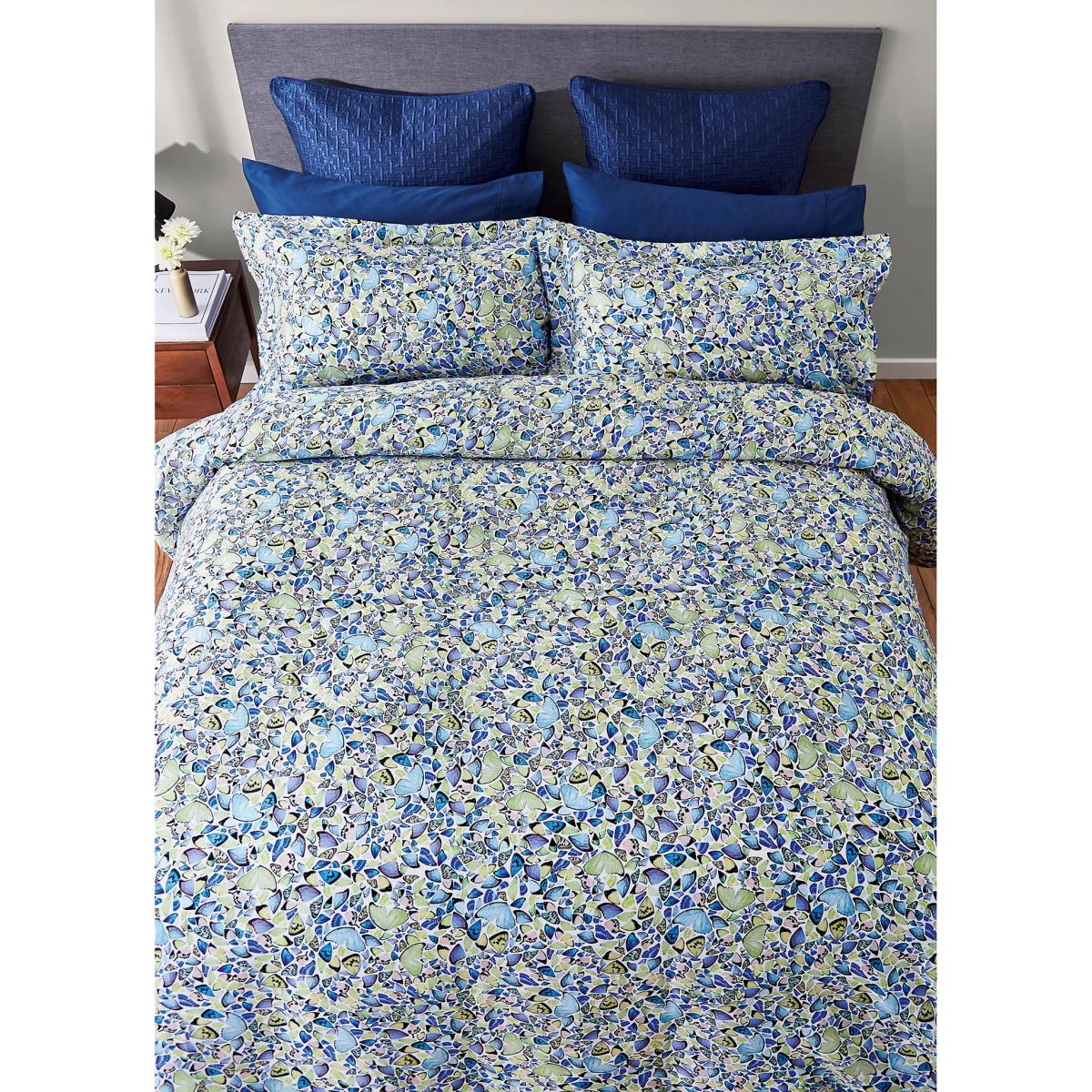 Ted Baker Sateen Kaleidoscope Butterfly Oxford Pillowcase - Navy, Navy – image 4
