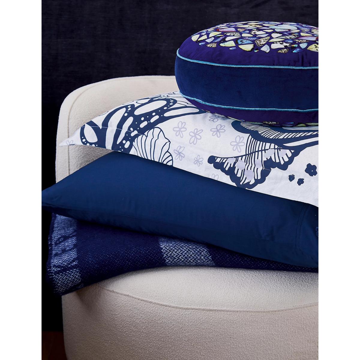 Ted Baker Pure Cotton Swirl Floral Oxford Pillowcase - Navy, Navy – image 4