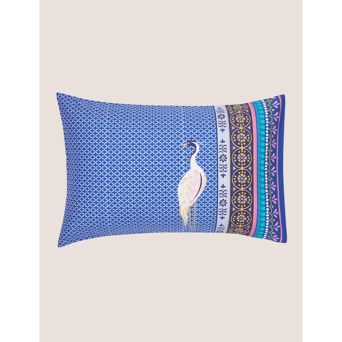 Sara Miller 2 Pack Sateen Lattice Window Pillowcases - Blue Mix, Blue Mix – image 3