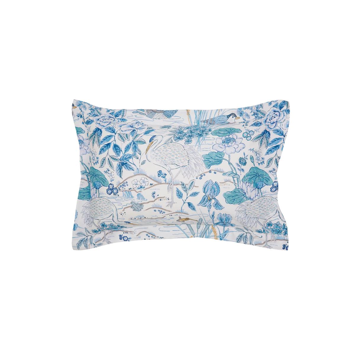 Sanderson Pure Cotton Sateen Crane & Frog Oxford Pillowcase - Blue, Blue – image 3