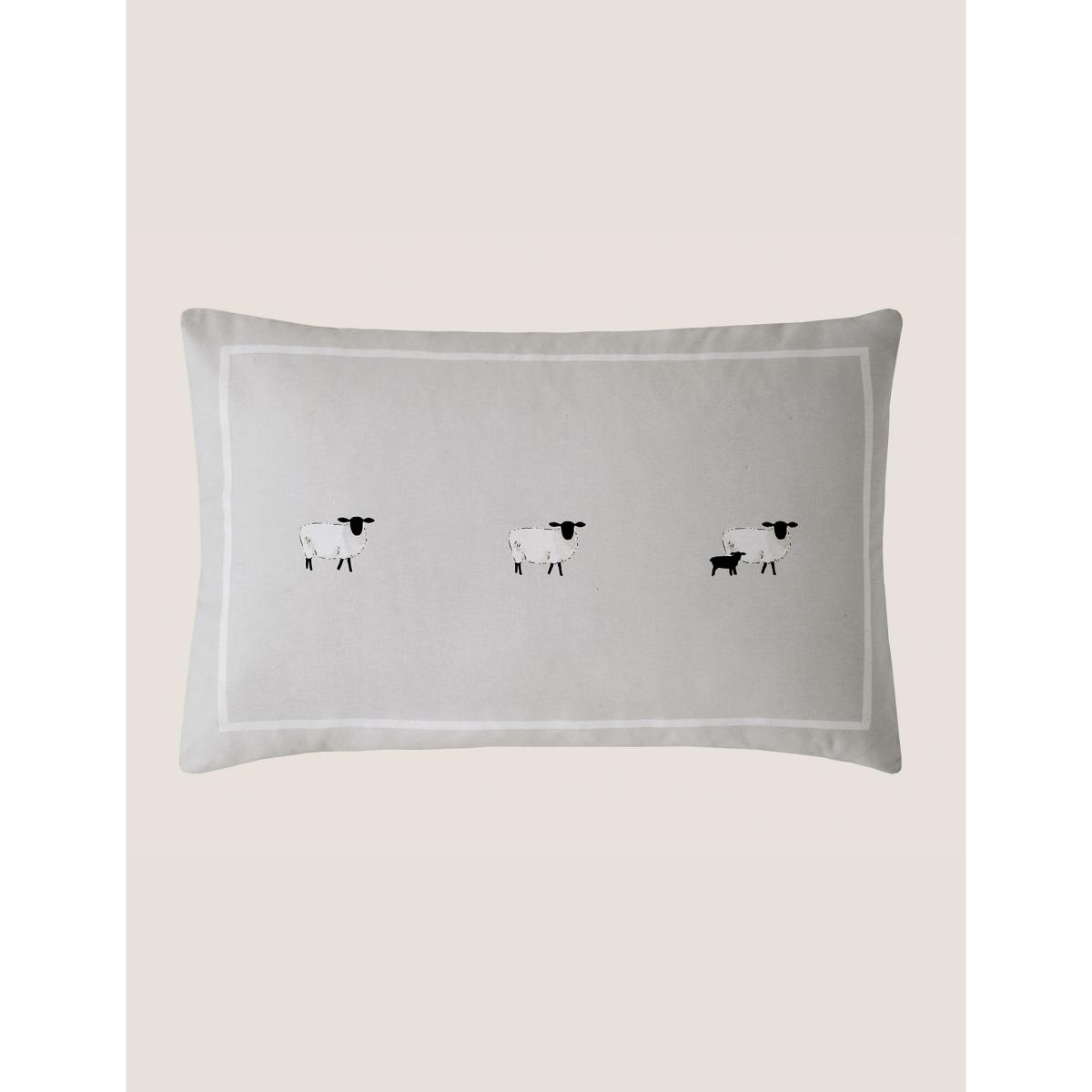 M&S Sophie Allport 2 Pack Pure Cotton Sheep Oxford Pillowcases - Grey Mix, Grey Mix – image 2