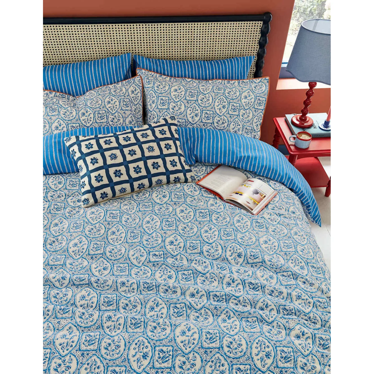 LAND & SHORE 2 Pack Pure Cotton Portrait Stripe Piilowcases Blue Mix – image 2