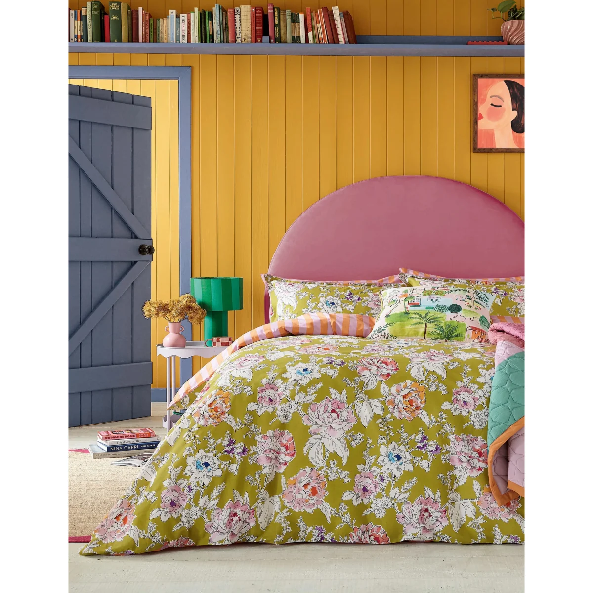 LAND & SHORE 2 Pack Pure Cotton Peony Pillowcases Orange Mix – image 4
