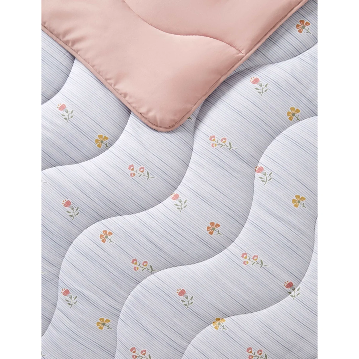 Night Lark Vintage Stripes Coverless Duvet & Pillowcase White Mix – image 3