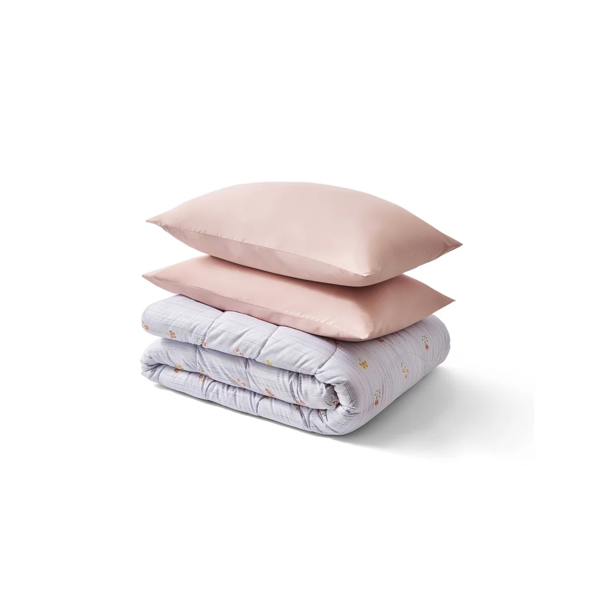 Night Lark Vintage Stripes Coverless Duvet & Pillowcase White Mix – image 4