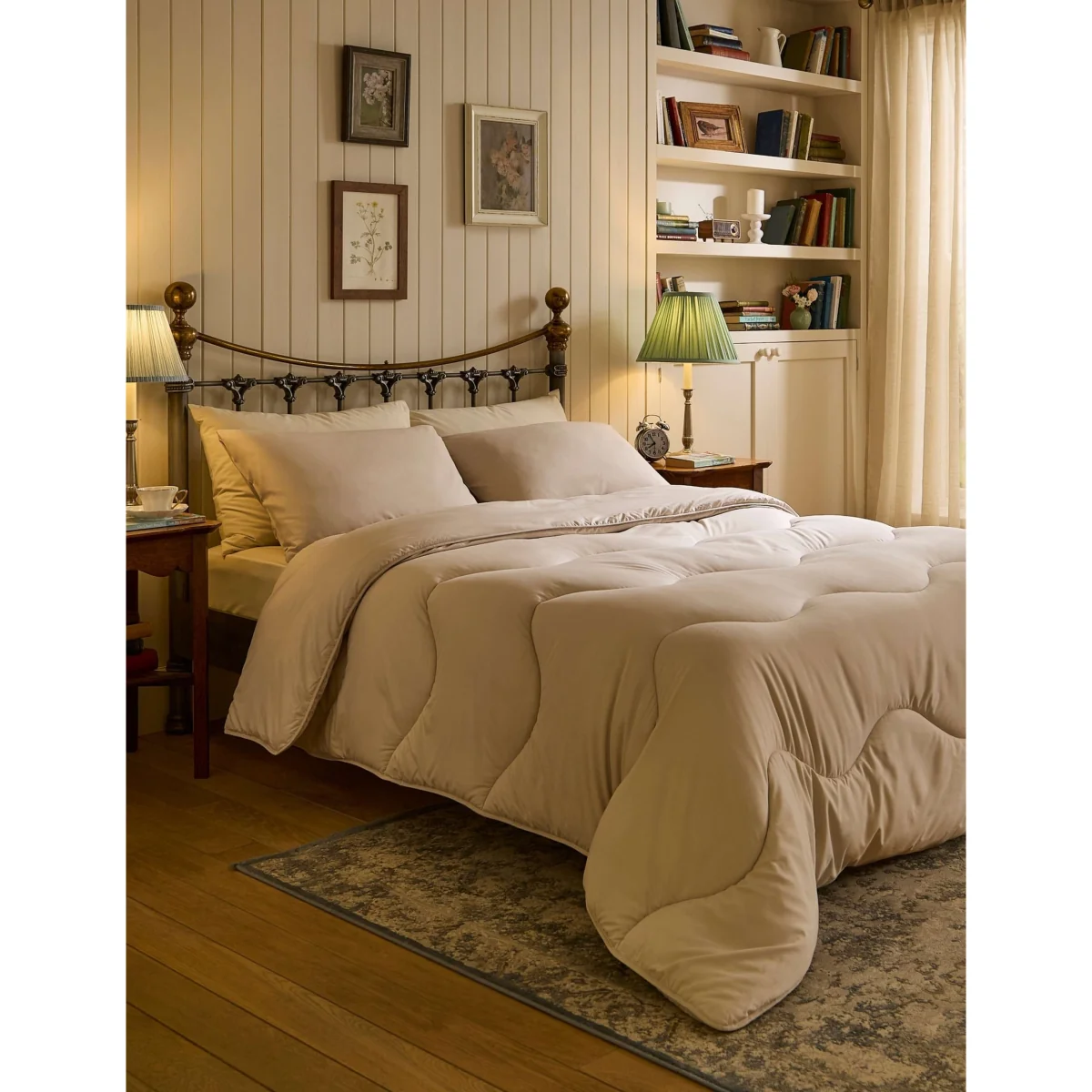 Night Lark 10.5 Tog Coverless Duvet & Pillowcase Olive – image 3