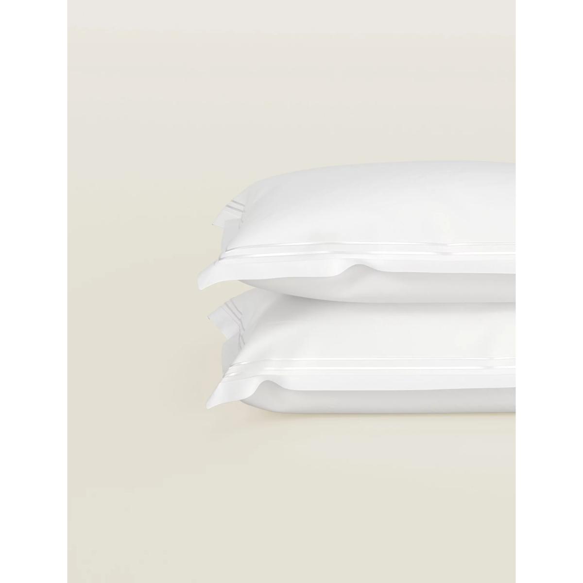 M&S 2pk 600 Thread Count Sateen Oxford Pillowcases - White, White – image 2