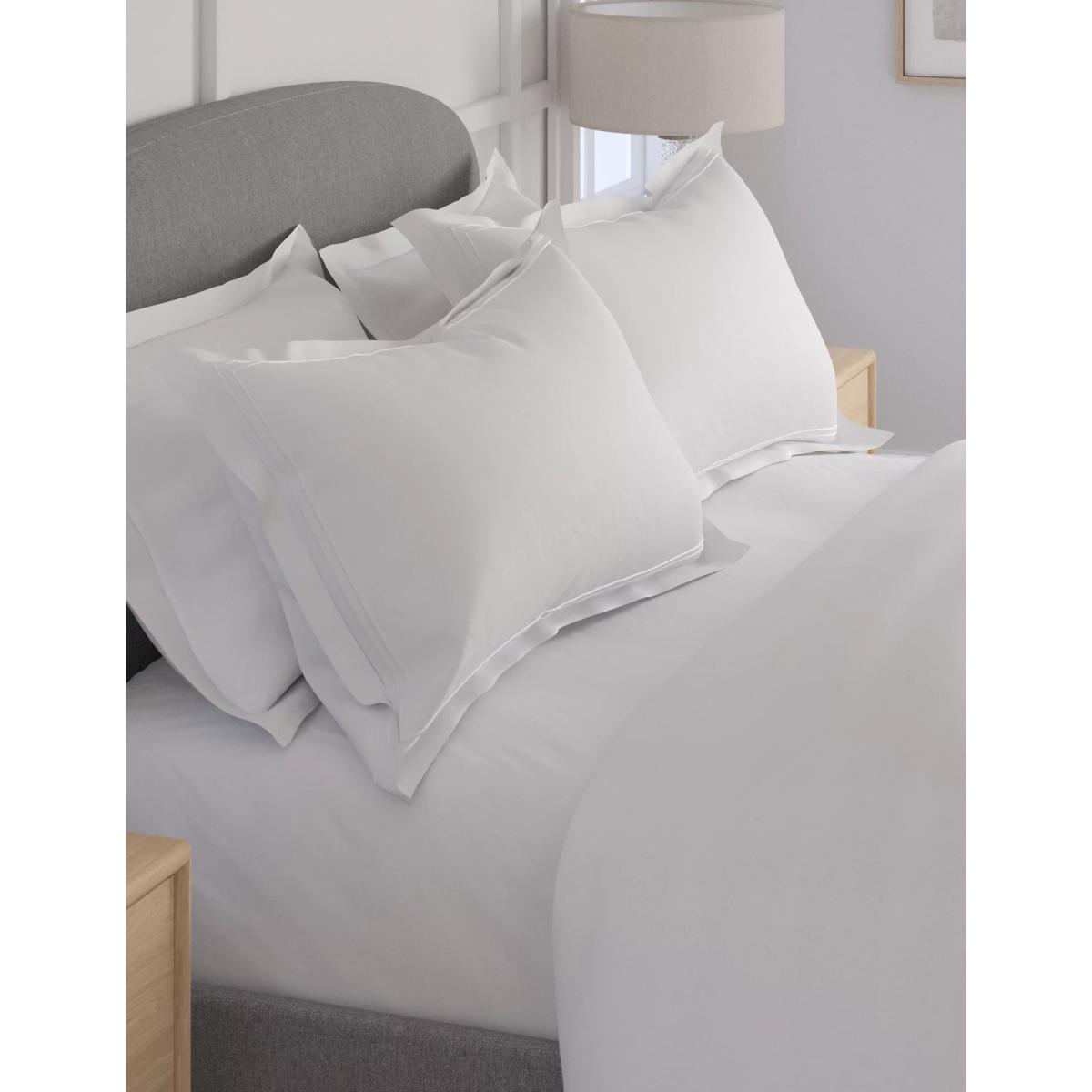 M&S 2pk 600 Thread Count Sateen Oxford Pillowcases - White, White – image 3