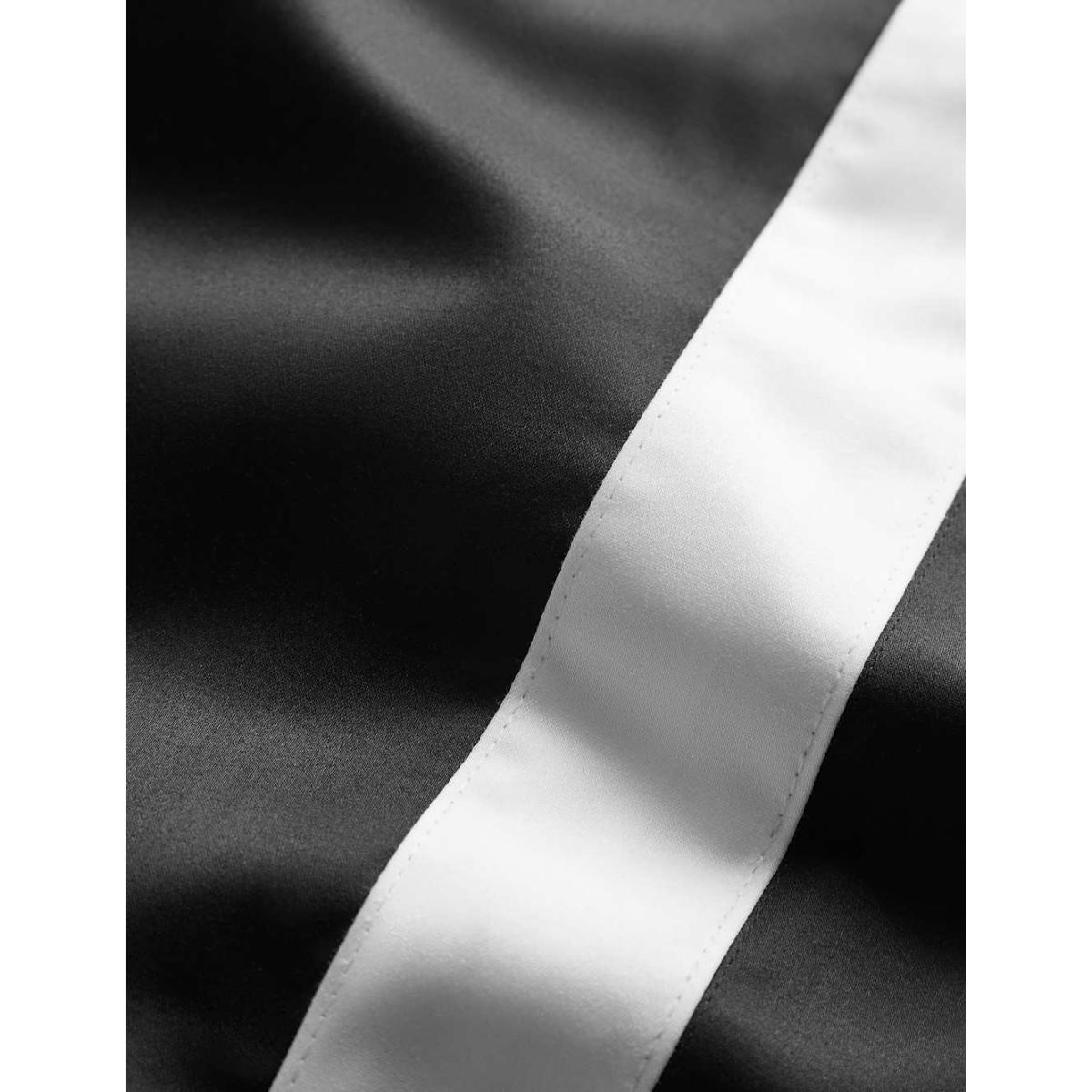 M&S X Kelly Hoppen 2 Pack Pure Cotton Double Border Pillowcases - Black Mix, Grey/White,Black/White,Black Mix – image 4