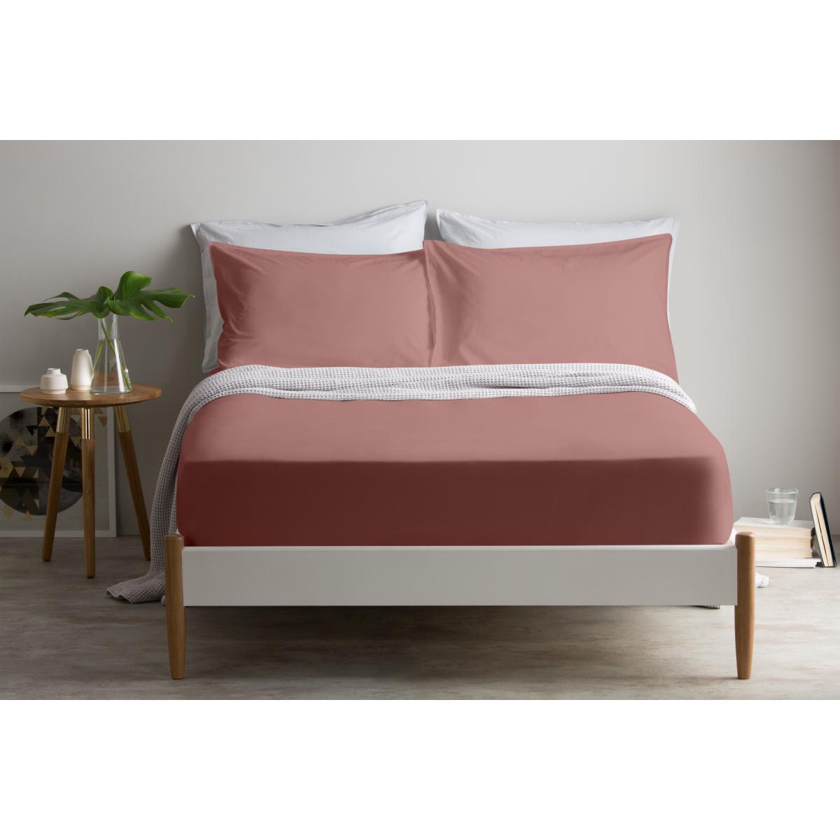 Alexia Stonewashed Cotton Pair of Pillowcases, Dark Rose – image 6