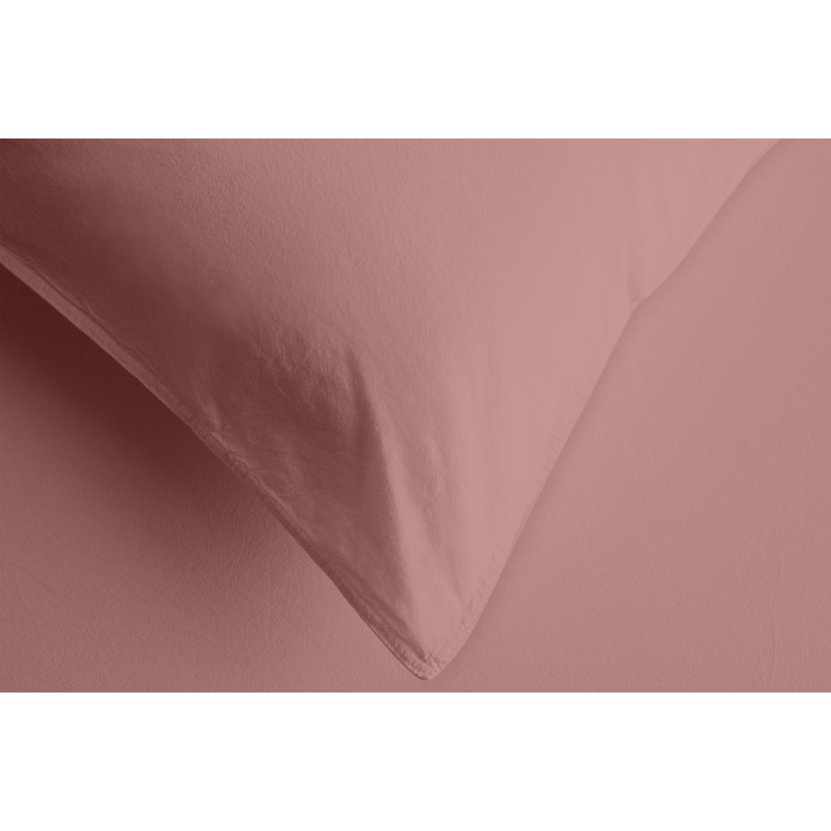 Alexia Stonewashed Cotton Pair of Pillowcases, Dark Rose – image 8