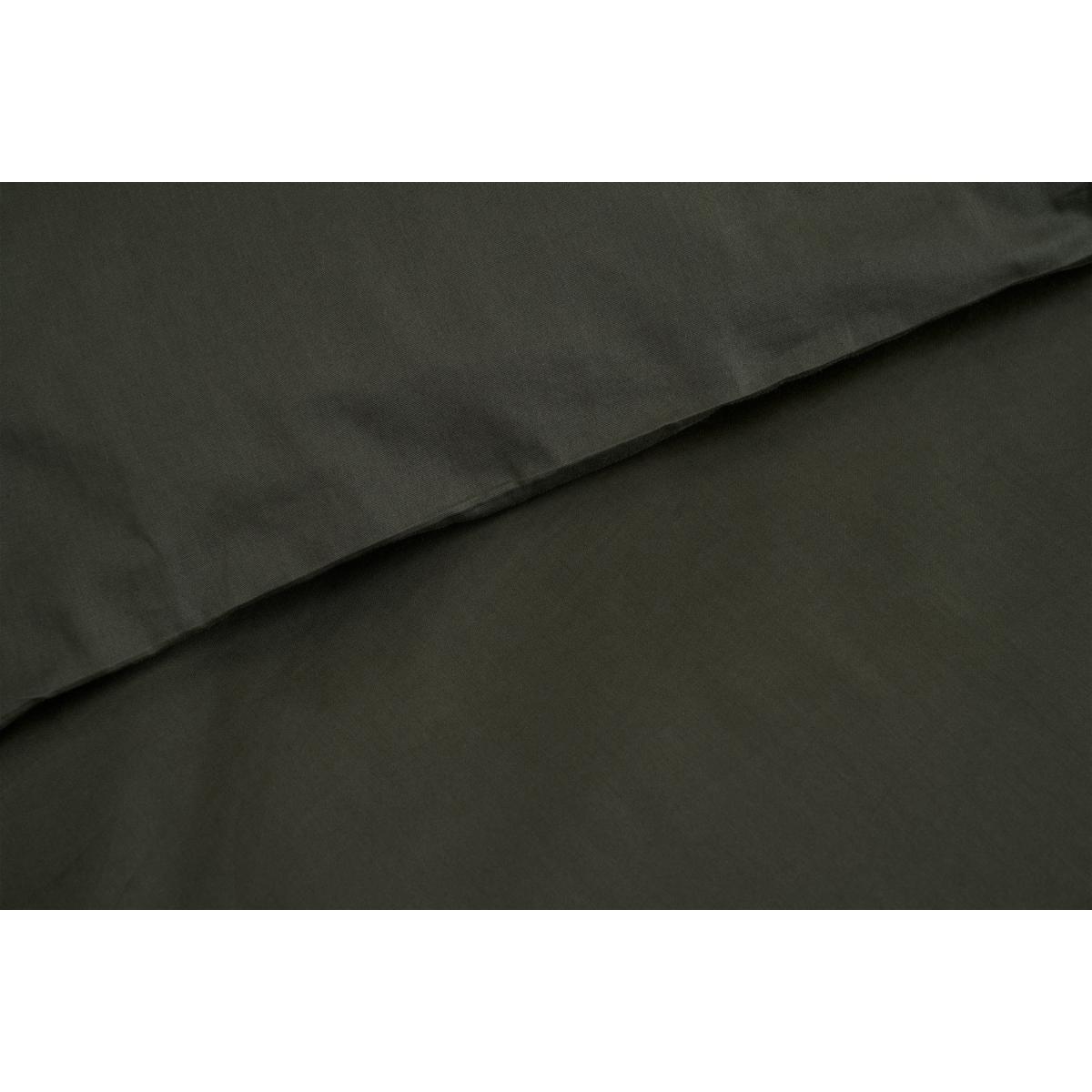 Hylia 100% Washed Cotton Sateen Duvet Cover + 2 Pillowcases, King, Forest Green – image 6