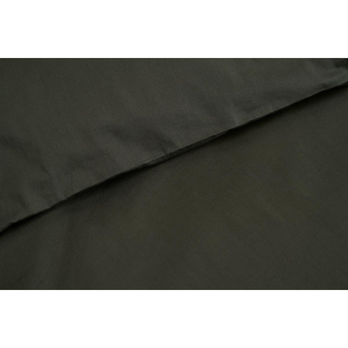 Hylia 100% Washed Cotton Sateen Duvet Cover + 2 Pillowcases, Super King, Forest Green – image 6