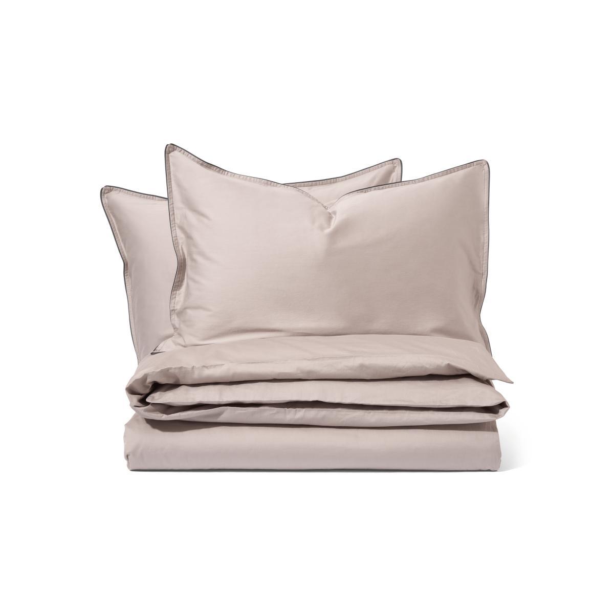 Hylia 100% Washed Cotton Sateen Duvet Cover + 2 Pillowcases, Super King, Oyster – image 2