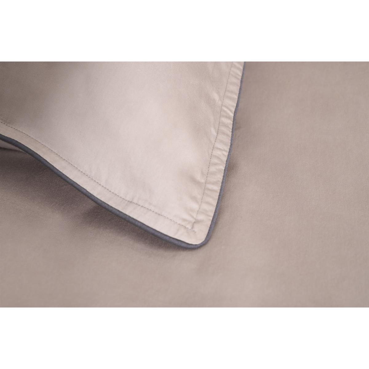 Hylia 100% Washed Cotton Sateen Duvet Cover + 2 Pillowcases, Super King, Oyster – image 5