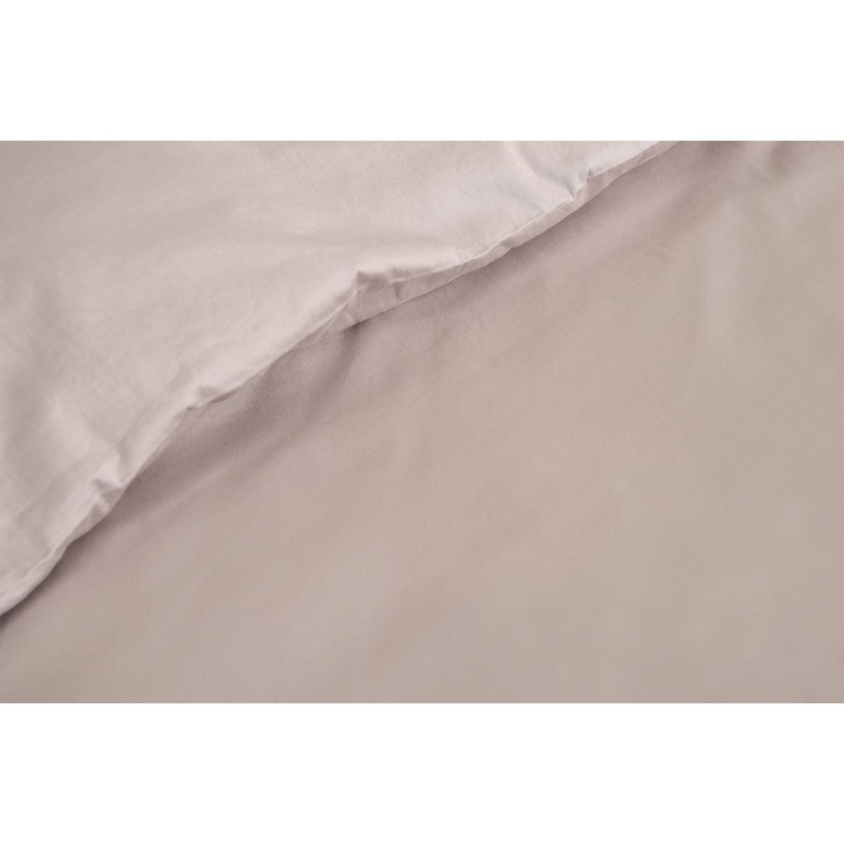 Hylia 100% Washed Cotton Sateen Duvet Cover + 2 Pillowcases, Super King, Oyster – image 6