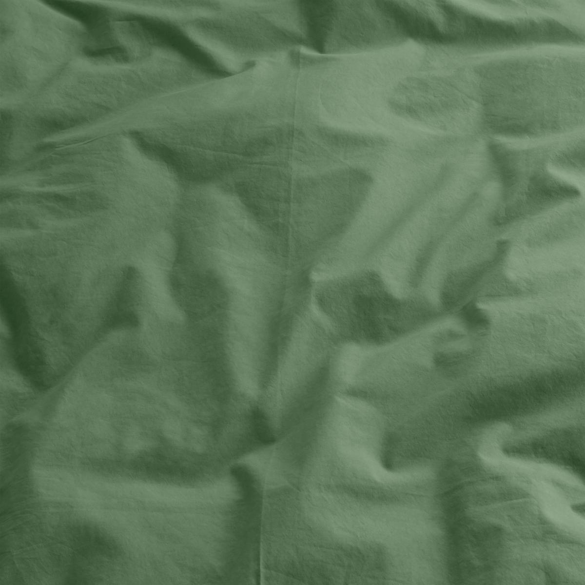 Solar 100% Cotton Reversible Duvet Cover + 2 Pillowcases, King Size, Moss Green & Soft Green – image 10