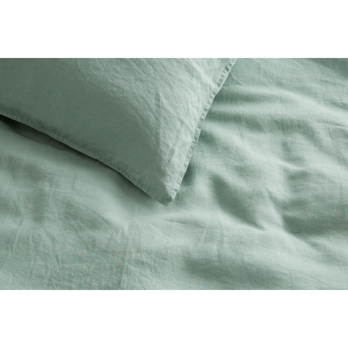 Brisa 100% Linen Pair of Pillowcases, Soft Green – image 5