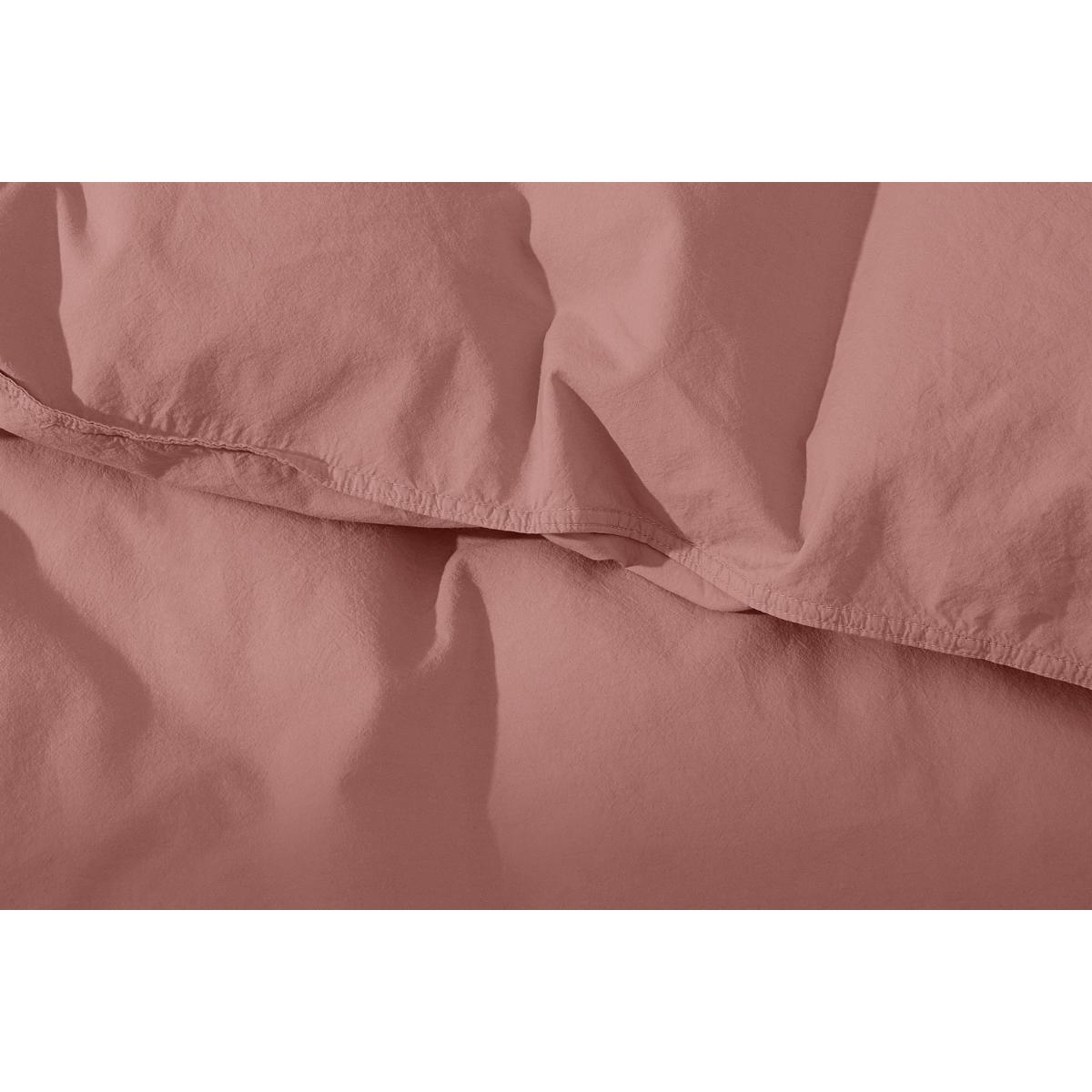 Alexia 100% Stonewashed Cotton Duvet Cover + 2 Pillowcases, King Size, Dark Rose – image 5