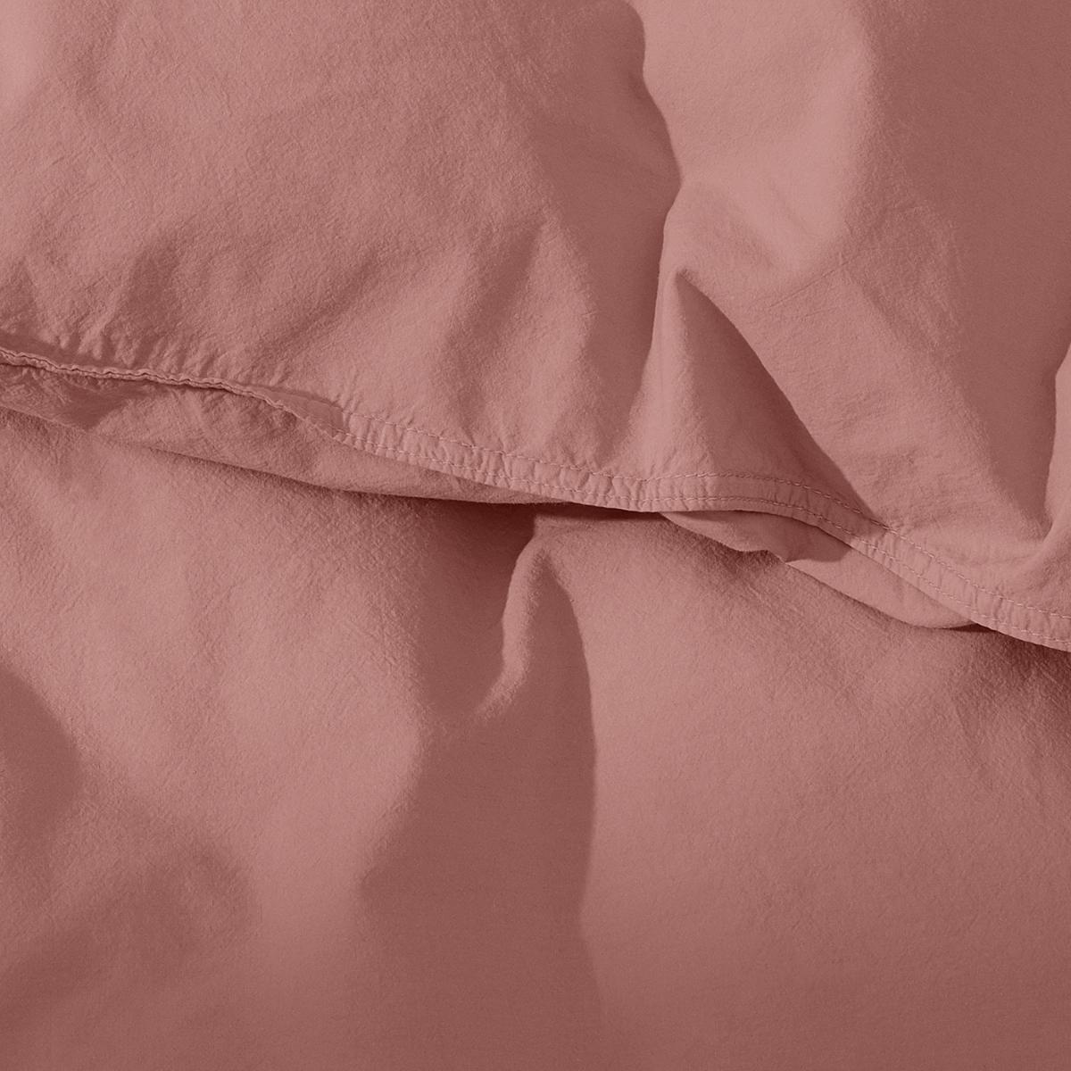 Alexia 100% Stonewashed Cotton Duvet Cover + 2 Pillowcases, King Size, Dark Rose – image 9