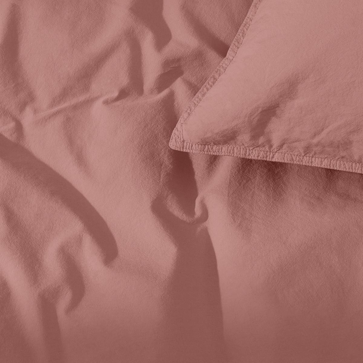 Alexia 100% Stonewashed Cotton Duvet Cover + 2 Pillowcases, King Size, Dark Rose – image 10