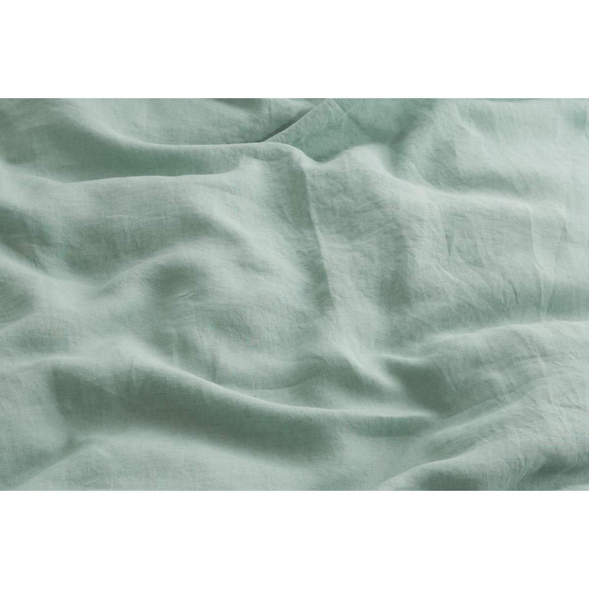 Brisa Linen Duvet Cover + 2 Pillowcases King Size, Soft Green – image 7