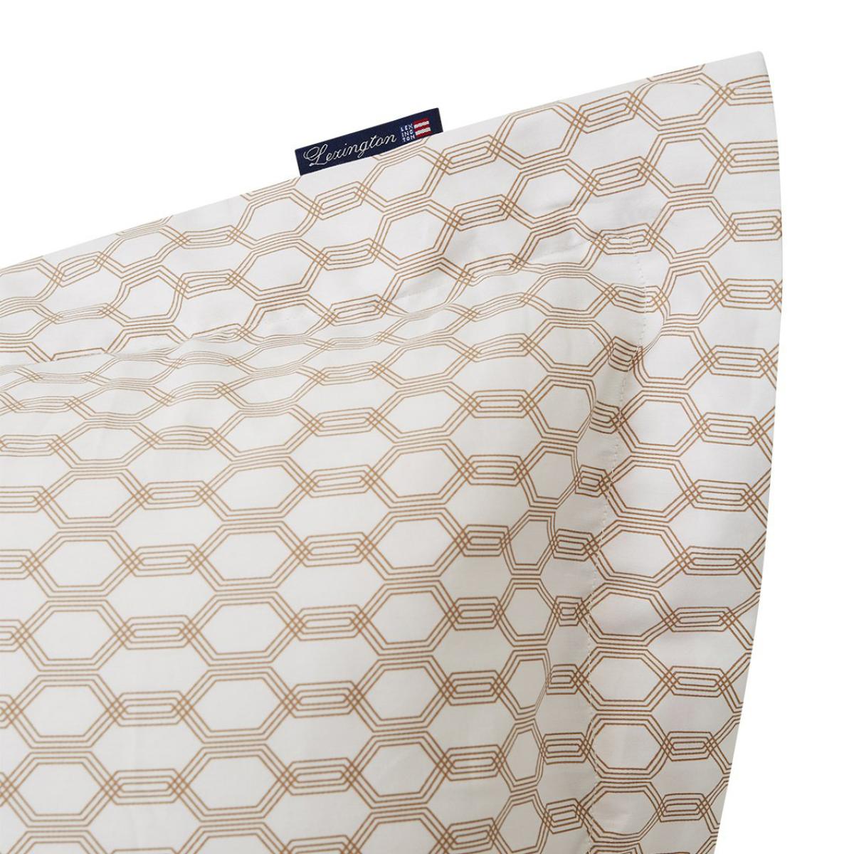 Lexington Printed pillowcase 65x65 cm white-dark beige – image 2