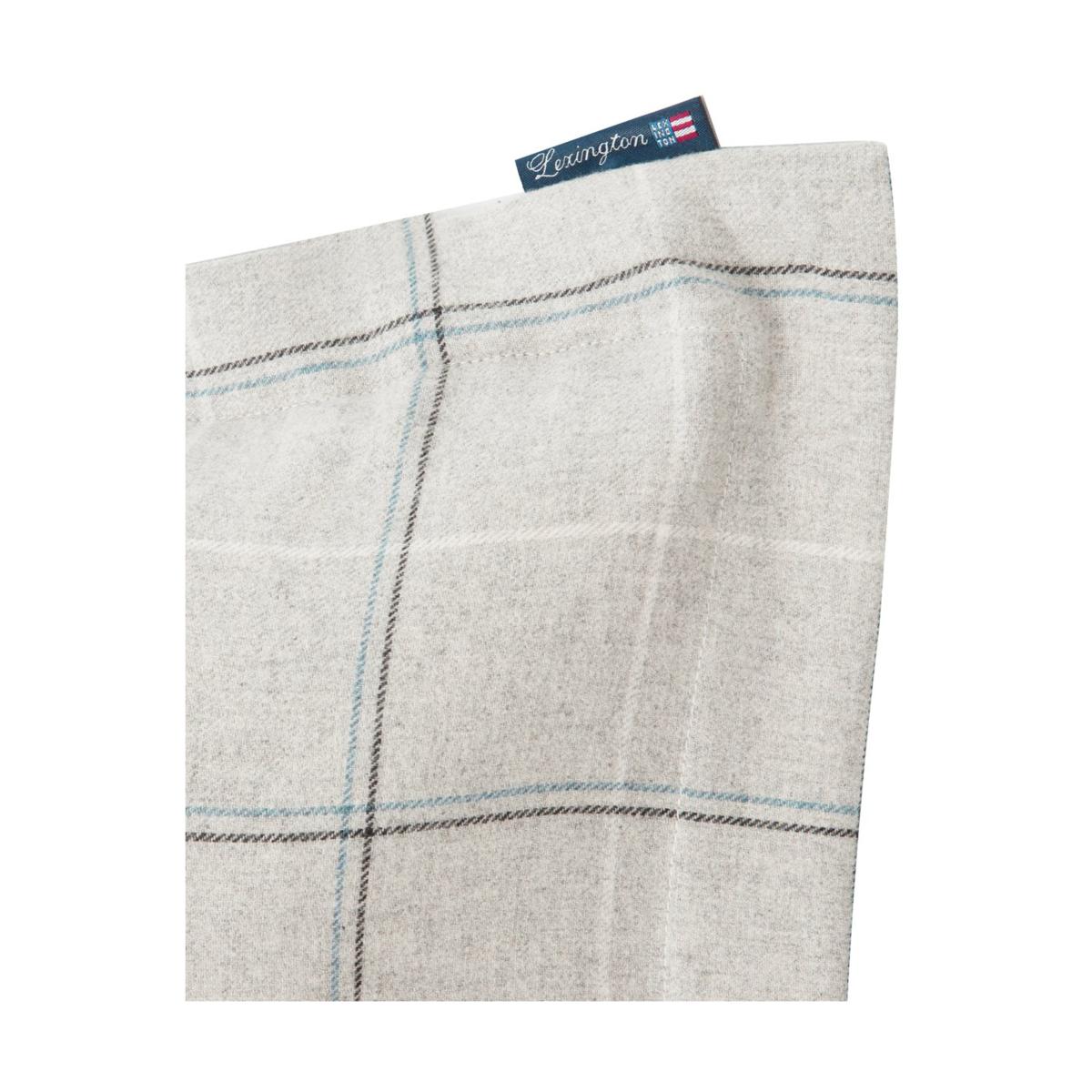 Lexington Checked Cotton Flannel pillowcase 50x60 cm Light grey-dove – image 3