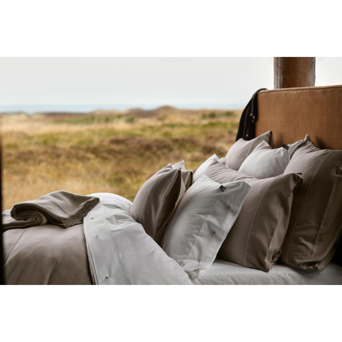 Lexington Herringbone Flanell pillowcase 50x60 cm Beige-off white – image 5
